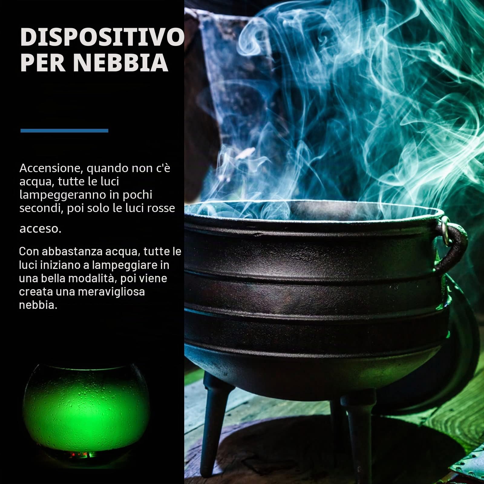 Mxmoonant - Nebbia ad ultrasuoni a 3 teste, in plastica, umidificatore ad aria, 1500 mlL/H, con 6 dischi di atomizzazione di ricambio per fontana d'acqua, laghetto, acquario, lavandino roccioso