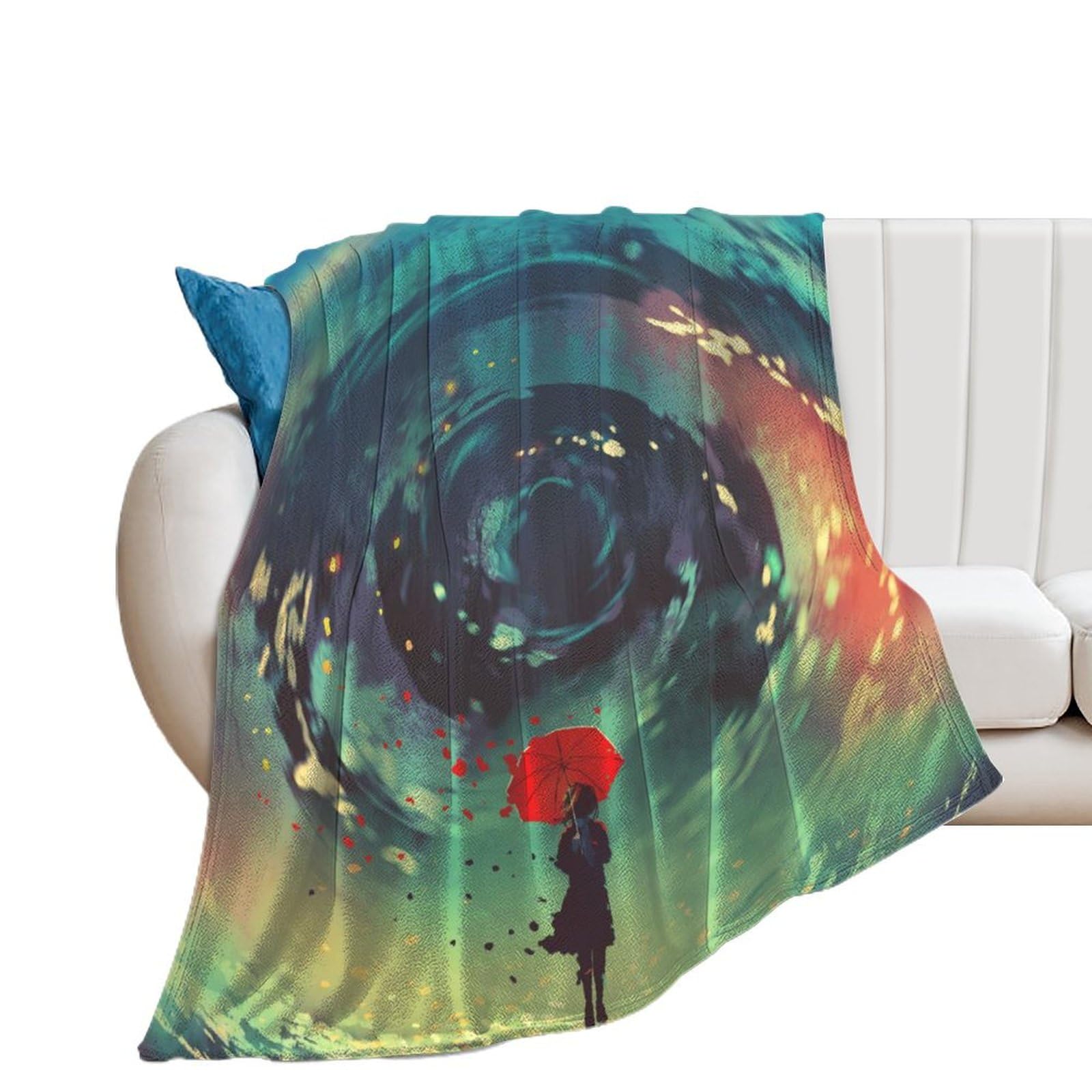 Couverture polaire parapluie plaid de lit et couverture de canapé 130x150