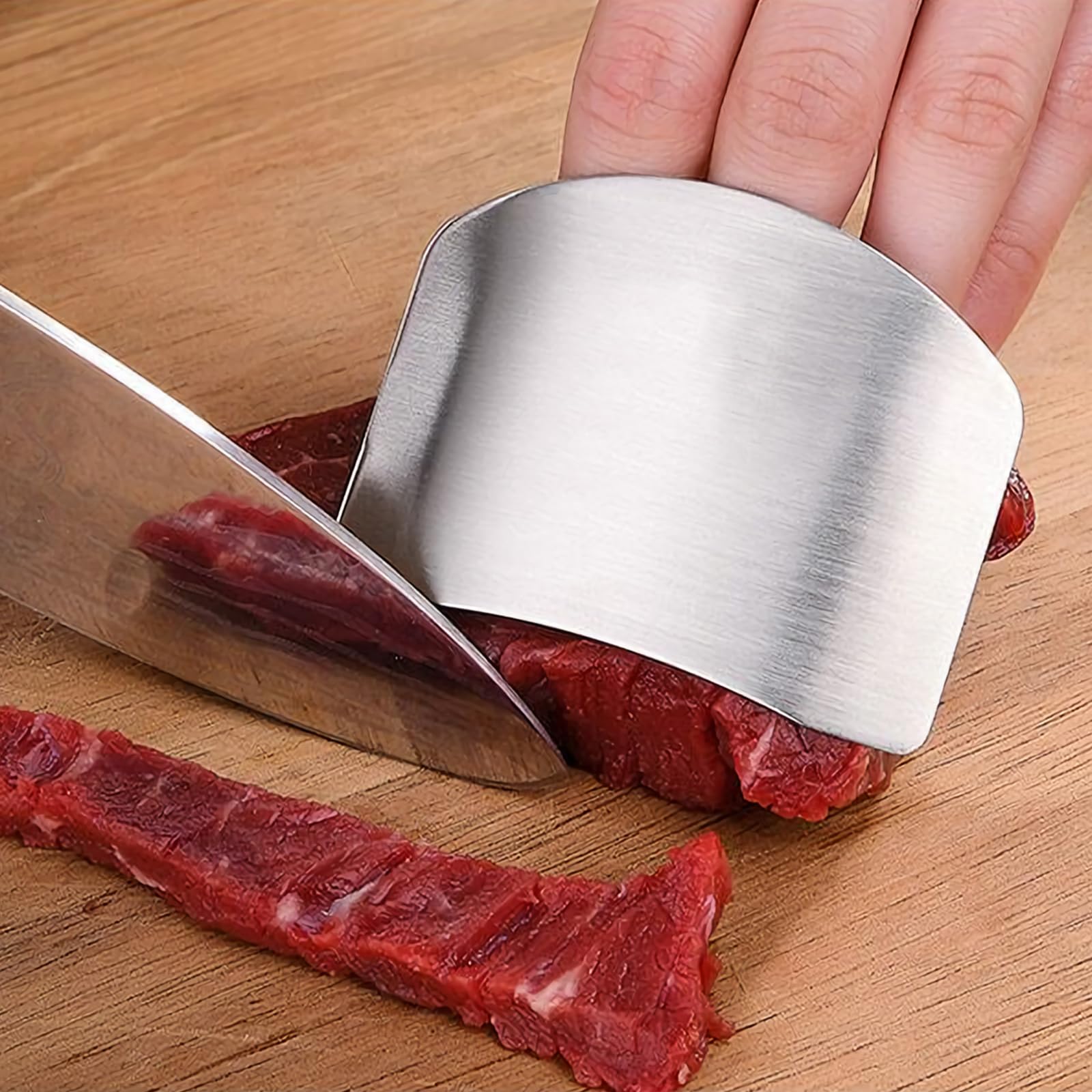 Protector de dedos para cortar alimentos de acero inoxidable
