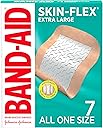 BAND-AID Brand Skin-Flex Adhesive Bandages for First Aid and Wound Care of Minor Cuts and Scrapes & Burns, Flexible Sterile Bandages for Fingers & Knees, Extra Large, All One Size, 7 ct