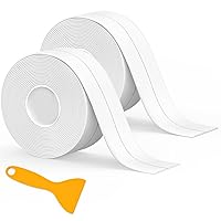 Vista 8 de Cinta de calafateo impermeable autoadhesiva, 3 rollos de cinta de sellado para inodoro, cinta selladora de calafateo para tina para cocina, baño