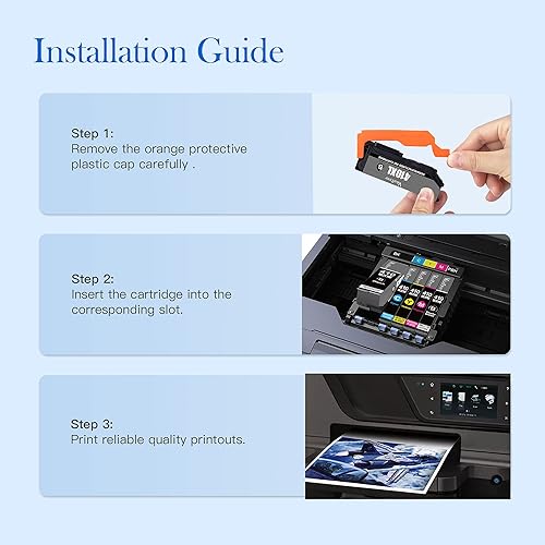 Miniatura 7 de Valuetoner Cartucho de tinta remanufacturado de repuesto para cartuchos de tinta Epson 410XL, paquete de 5 unidades 410 T410XL para Expression