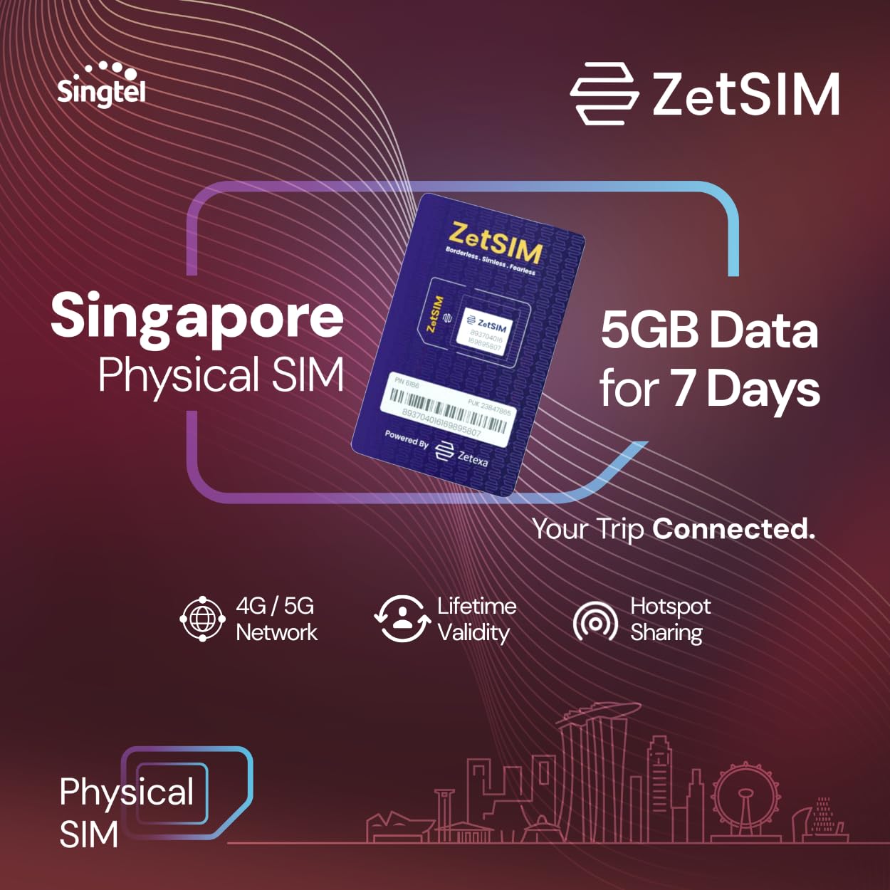 Singapore Local SIM Card | 5GB Data for 7 Days | 4G/5G High-Speed Data | One SIM for Lifetime | Easy Top-Up via App | Hotspot Sharing Supported | No Contract Required-image-24