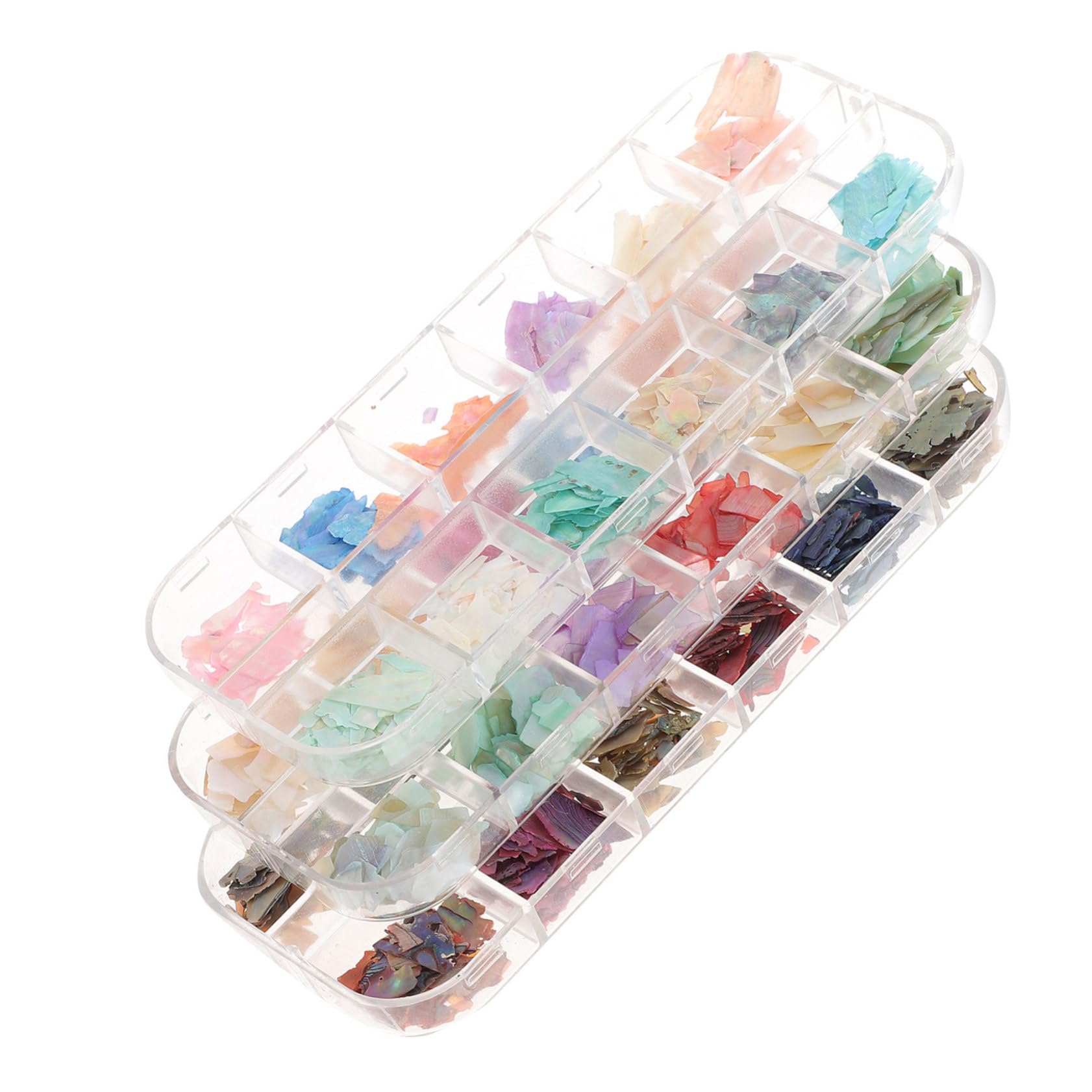 SOESFOUFU Nail Flakes Gems Set 3 Boxes of Manicure Stickers Cutie Charm Decorations for DIY Nails Salon or Home Use