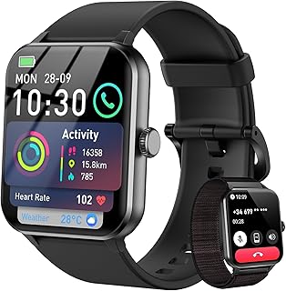 Blackview Smart Watch for Men Women (Answer/Make Call & AI Voice), 1.85\\\" HD Fitness Watch with Heart Rate/SpO2/Sleep/Stress Monitor, 110+ Sports Waterproof Activity Tracker, Smartwatch for Android iOS