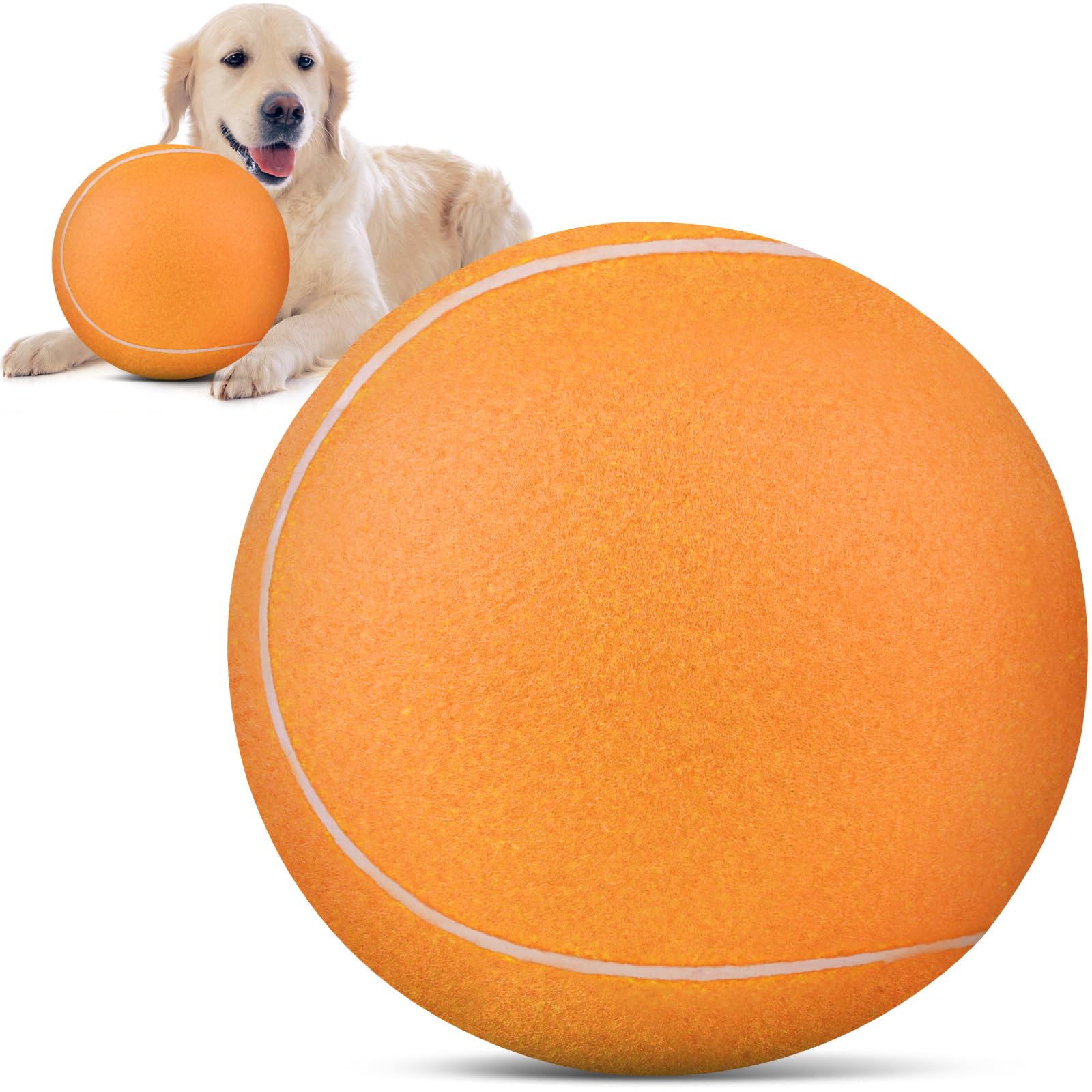QDAN Large Tennis Ball for Dogs Pet Toys 9 5 Giant Outdoor Dog Balls - Interactive Herding Ball