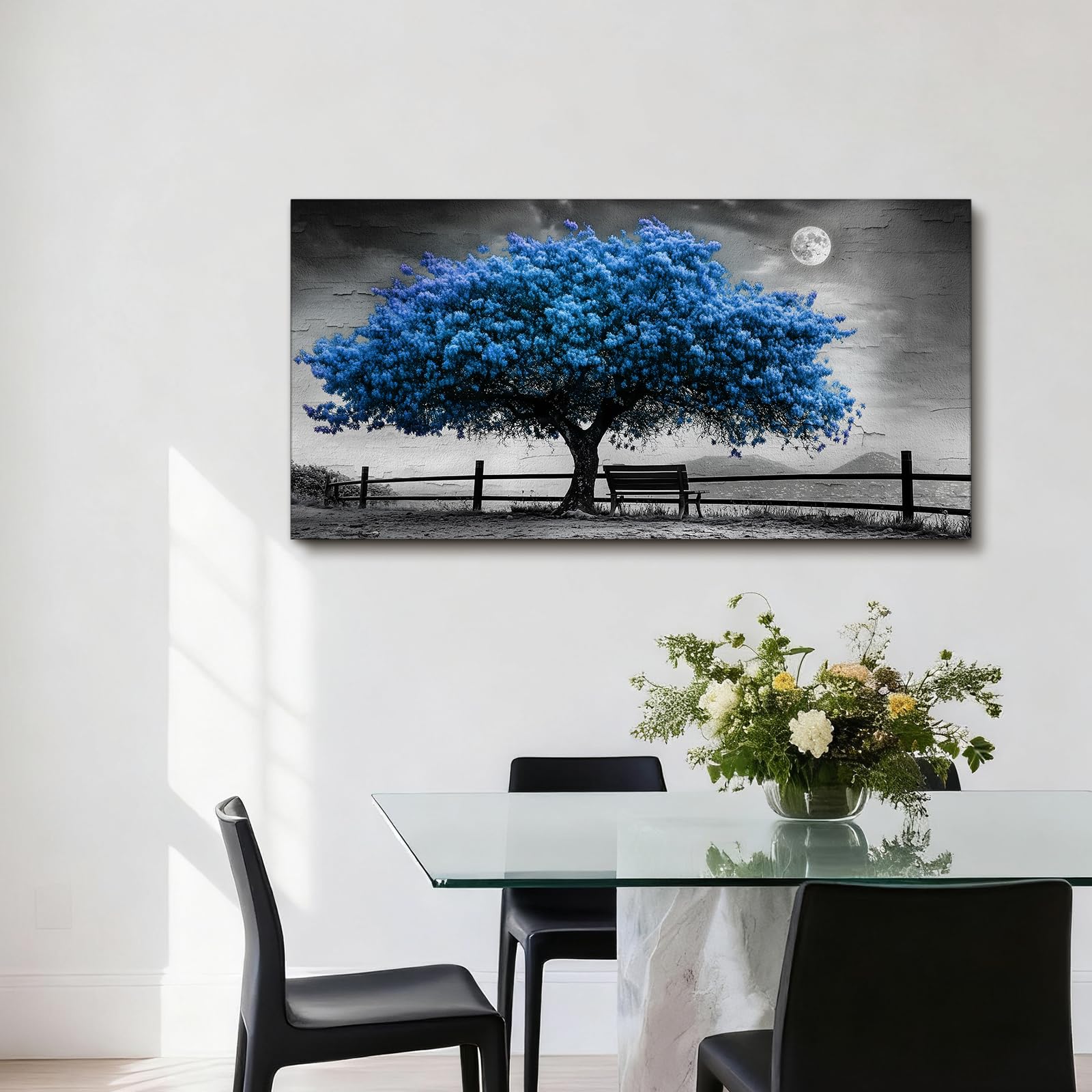 JHHUAMO Cuadros Decorativos Arbol de la Vida Dormitorio Salon 59x119 cm | Motivo Árboles Exquisito, Impresión Hd, Artesanía Exquisita, Instalación Sencilla, Uso Polivalente