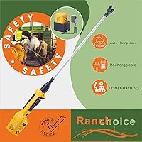 Vista 4 de Bastón de Ganado Recargable para Vacas Ovejas Cerdo Prod Eléctrico de Ganado para Ganado Perro Cerdo Animal Shocker con Eje Flexible de 28″