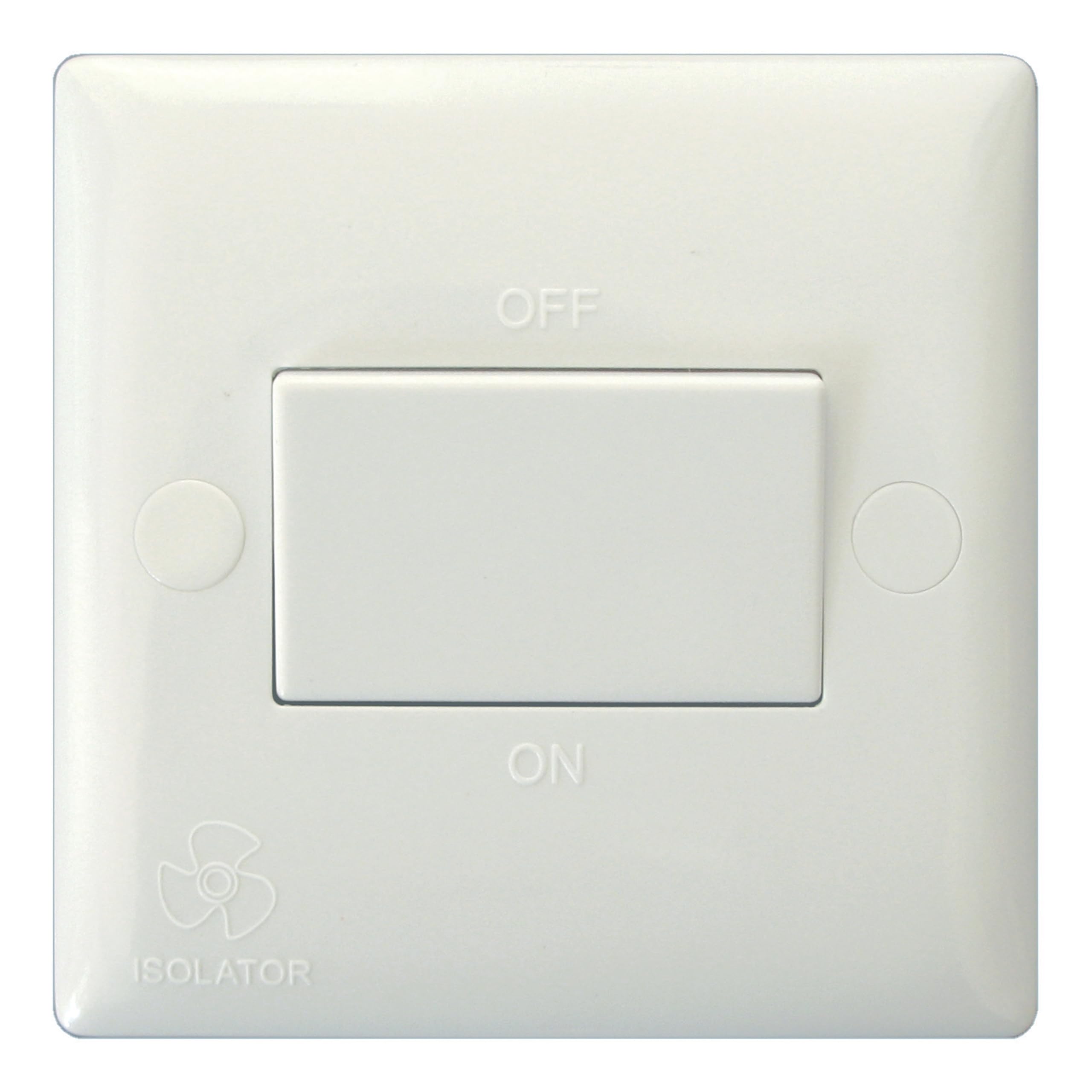 Varilight Fan Isolator SwitchValue Polar White With White RockerXofiw from B&Q
