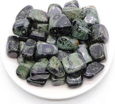 AAKOMA Natural Kambaba Jasper Quartz Crystals AndStones Tumbled Bulk Specime Home Aquarium Decoration