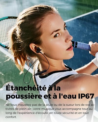 SoundPEATS Q40 HD Magnetic Bluetooth Earphones Hi-Res with LDAC, Wireless Earbuds with Microphones IP67 Waterproof - 5