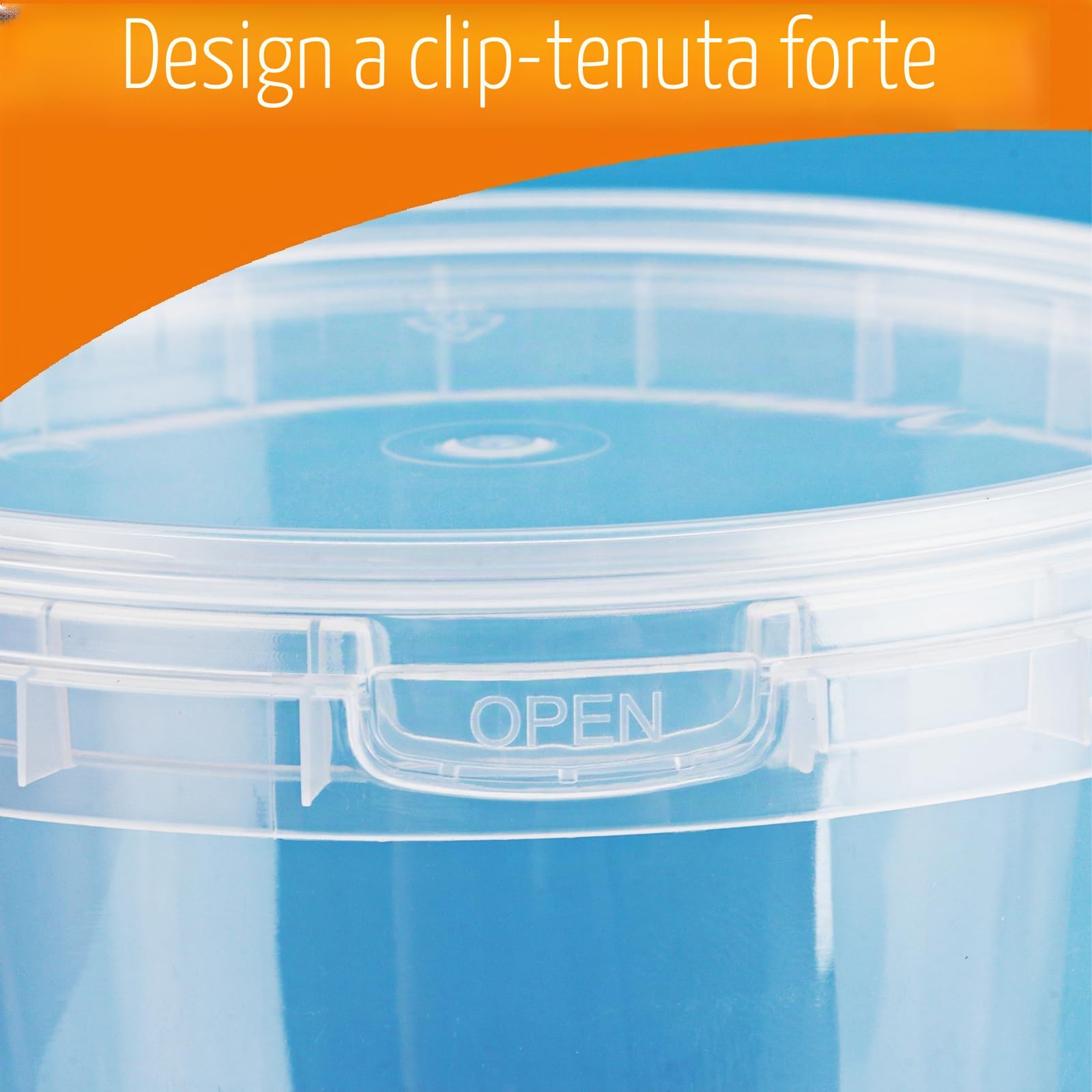 30 contenitori in plastica con coperchio, 500 ml/17 oz riutilizzabili in plastica con coperchio, contenitore Deli, contenitori in plastica per cibo, zuppe, frutta a prova di perdite