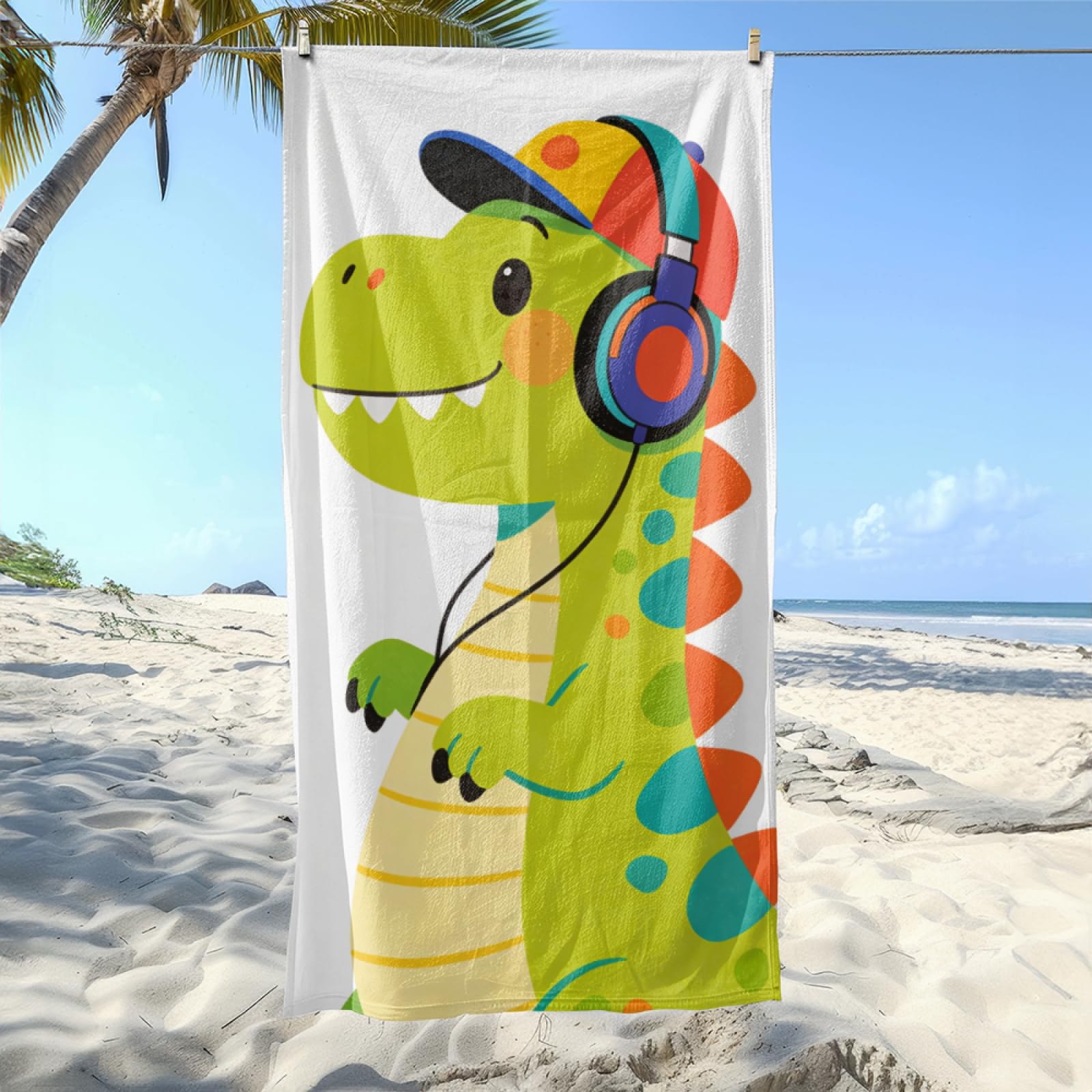 Fouta PlageRouge Bleu Jaune Motifs Modèle Surdimensionné avec Diverses Tailles, Respirante et Portable, Parfaite pour Voyages Sorties Piscine et Usage Extérieur Quotidien 90x160 cm