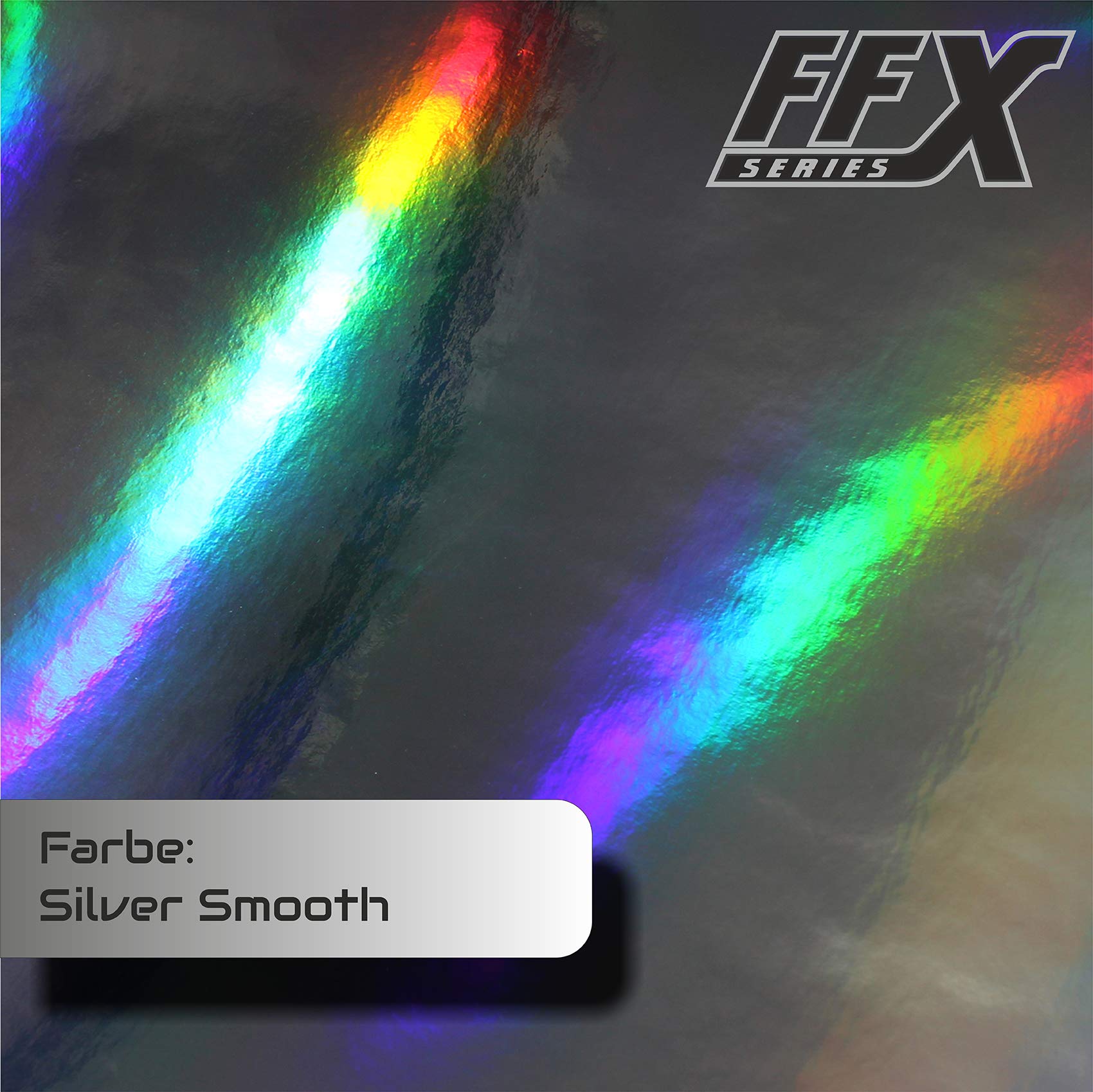 FFX Series - Pellicola per plotter, effetto ologramma, colore nero e argento, 61 cm