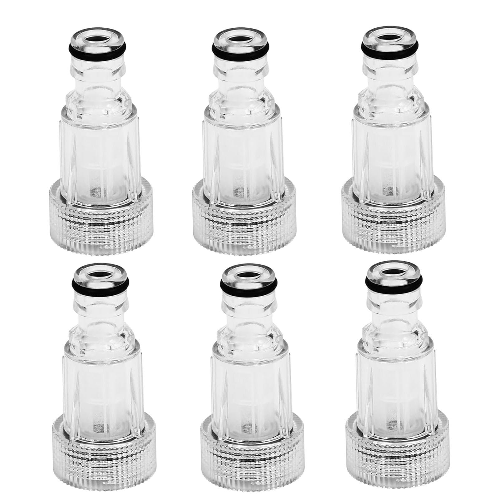 LMOGWL 6 Stück Hochdruckreiniger-Filter, Schnelladapter-Gartenschlauchfilter, 3/4-Zoll-Schlauchfilter für Hochdruckreiniger, Gartenpumpe, Gartenbewässerung, Wohnmobil