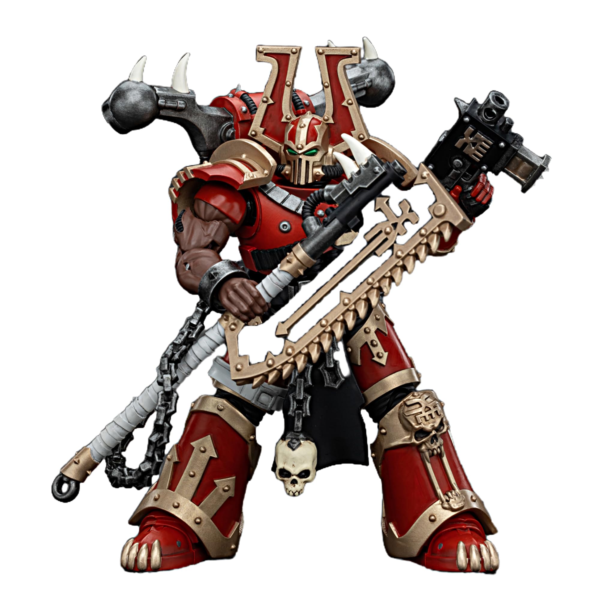 JOYTOY Warhammer 40k – Action Figure World Eaters Khorne Berzerker Con Ascia Eviscerator, 1/18, 12,6 Cm
