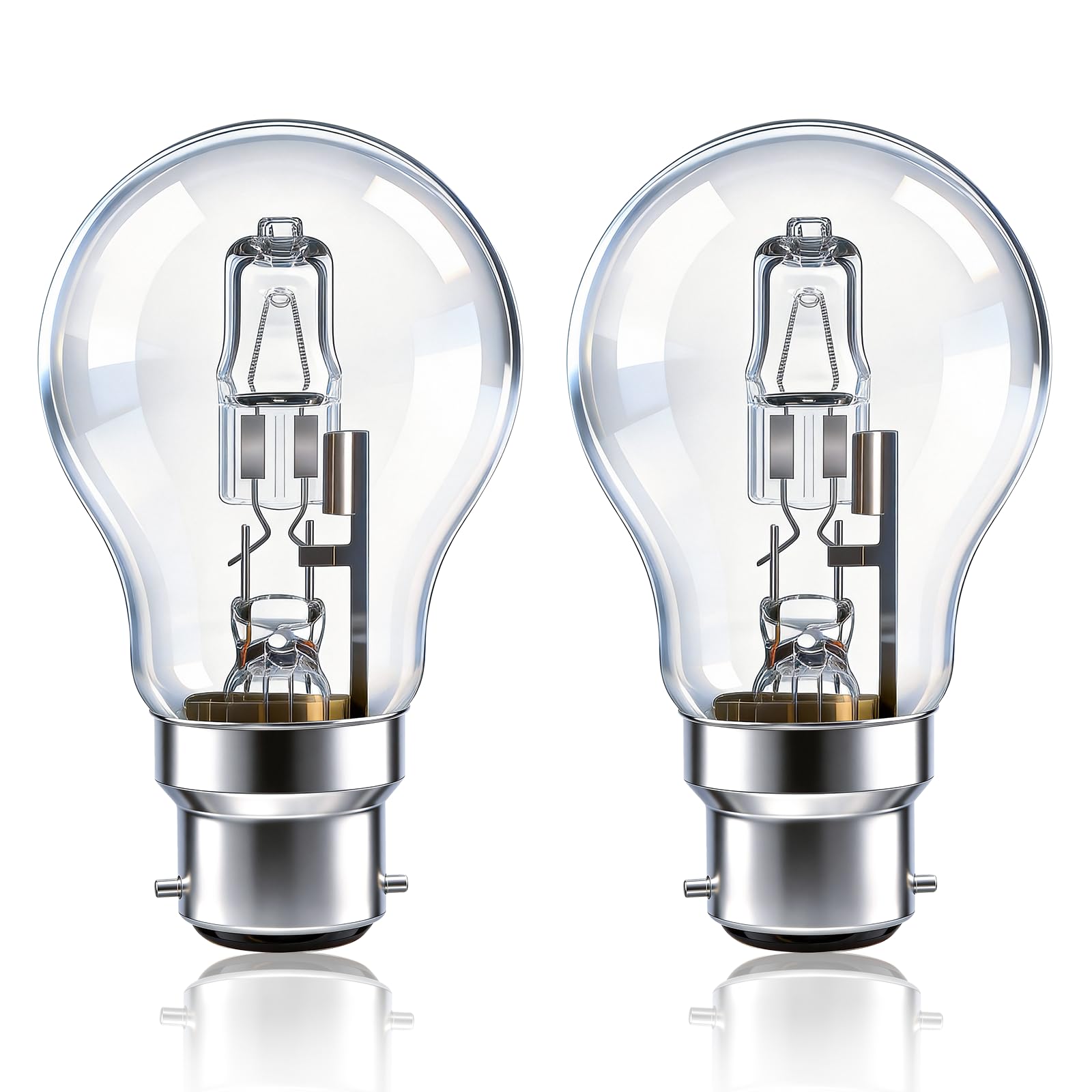 Caldarax A55 B22 100W GLS Bayonet Cap Light Bulbs Dimmable, AC 220-240V, Warm White 2700K, Classic Clear Globe BC Large Bayonet Bulb for Ceiling Light, Wall Lamp, Table Lamp, Pack of 2 — image 1