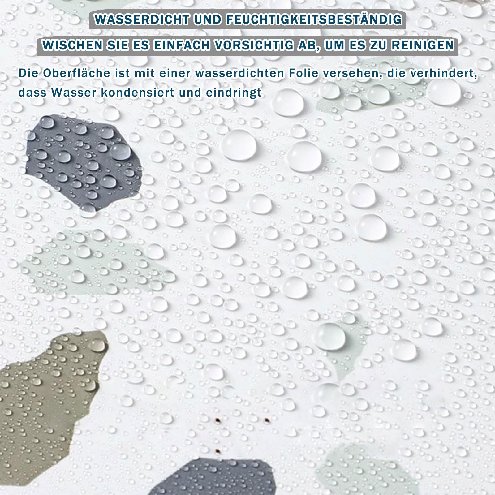 Carta adesiva staccabile e adesiva, pellicola autoadesiva for mobili effetto marmo - Adesivo impermeabile for tavoli e piani di lavoro, tovaglia in PVC, protezione for pareti e mobili(Dekofolie 001,80