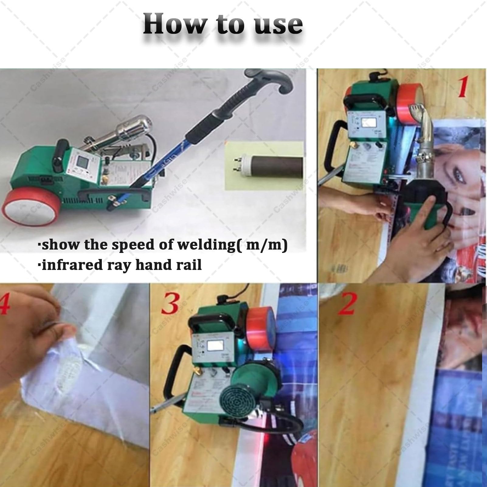 Soldadora automática de aire caliente para pancarta de PVC, máquina de soldadura de plástico para empalme sin costuras de tela, 0,2-2 mm de grosor