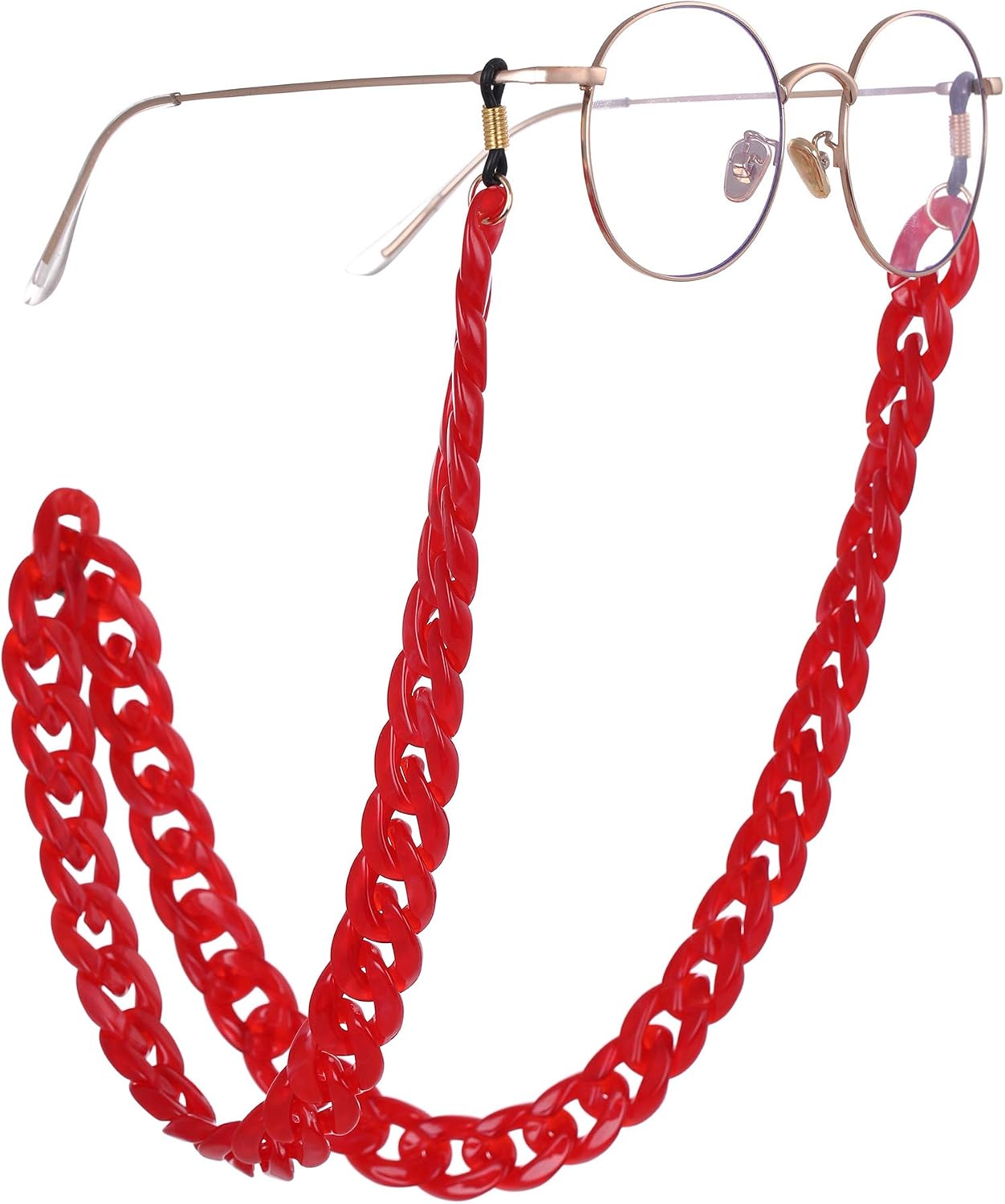 Fashion Twist Link Acrylic Eyeglass Chain Marble Texture Sunglasses Holder Eyewear Retainer Strap for Women