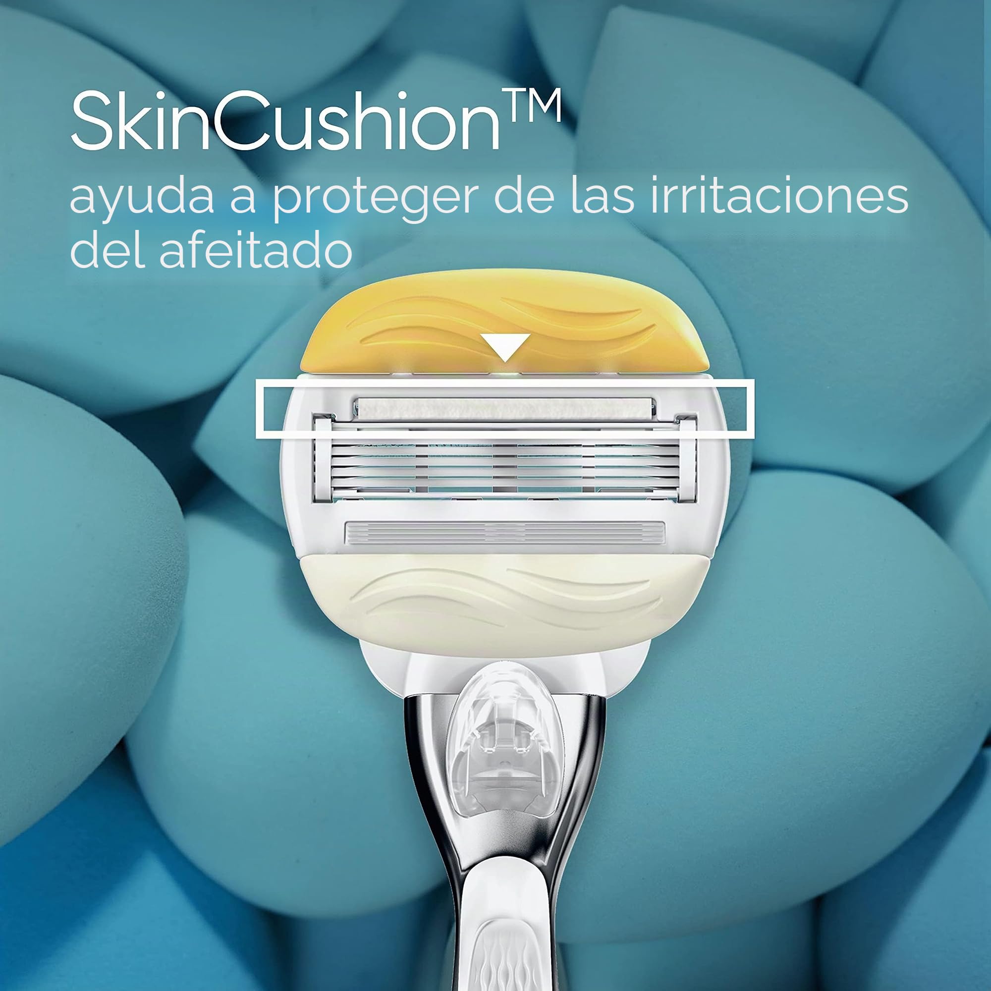 Gillette Venus Comfortglide - Cuchillas de repuesto para maquinilla de afeitar de mujer Coco Plus, Olaz, cuchillas (de 5 hojas), para un afeitado suave y profundo, Skin Cushion con Olaz hidratante,