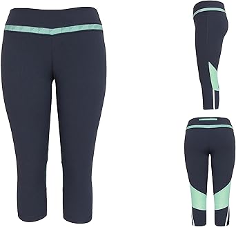 Tangerine Ladies Active Capri Length Pants Dark Gray Mint Multiple Sizes Small At Amazon Women S Clothing Store