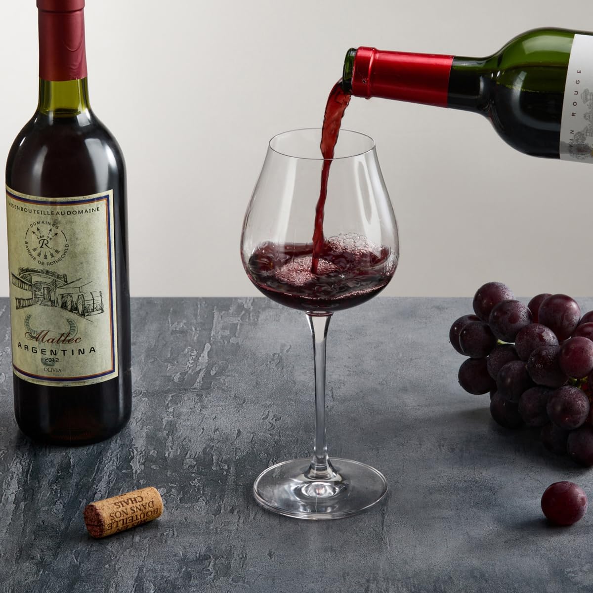 Wine Glasses Set of 2, 17.2 Oz Hand Blown Crystal Clear Glass, Long Stem Red/White Wine Glass with Wine Accessories and Gift Box - for Birthdays, Weddings, Party - Image 6