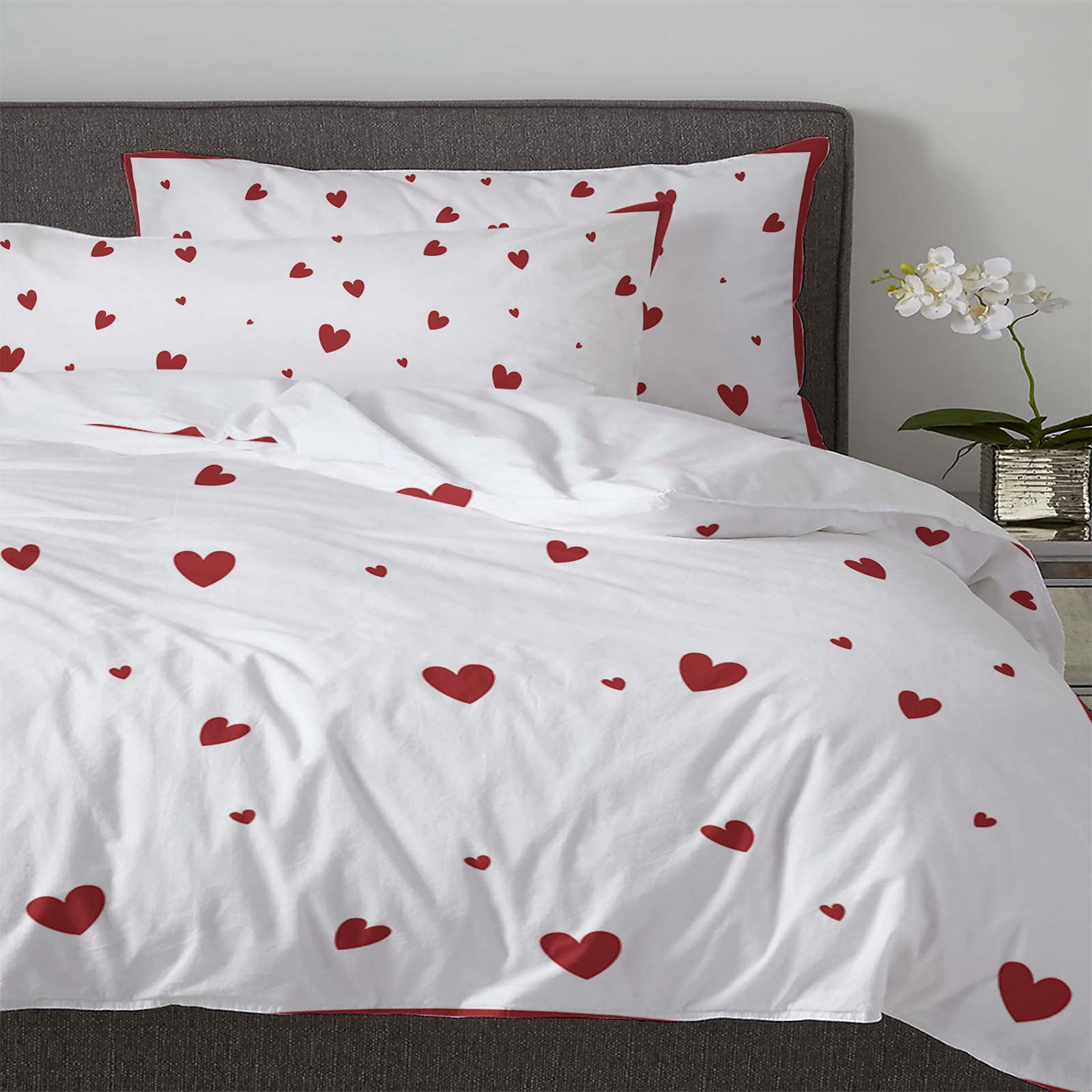 Amazon.com: 3-Pieces Bedding Cover Set, Happy Valentine's
