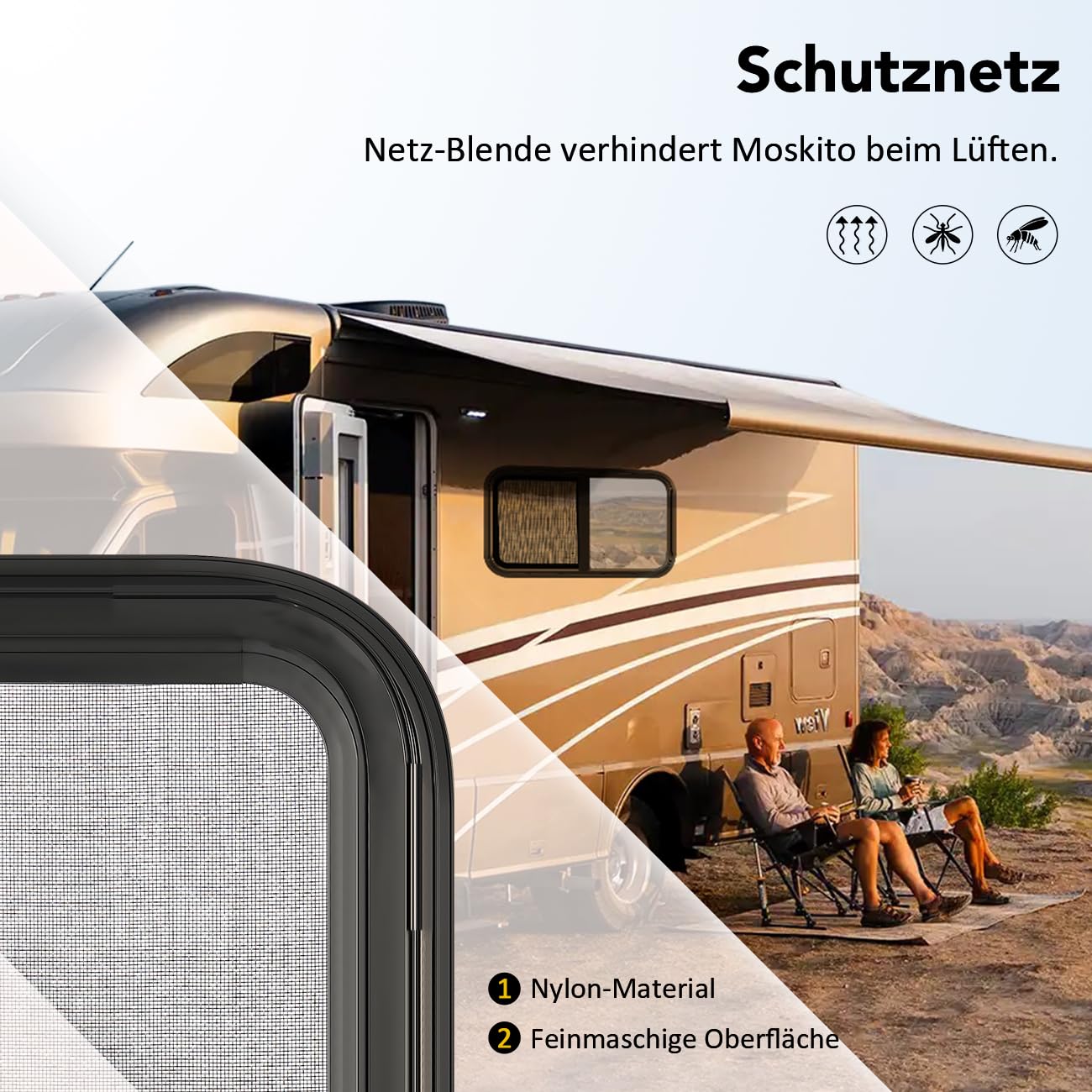 GEARMONSTER Finestra laterale per roulotte, camper per per camper, rimorchio 700 x 400 mm