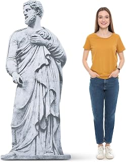 Novabright 6 Feet Ancient Greek Garden God Statue God Cardboard Cutout Stand-up Life Size Travel the World Ancient Greek Theme Party Decoration Backdrop Photo Prop Ancients Stand up Theme Party Supply