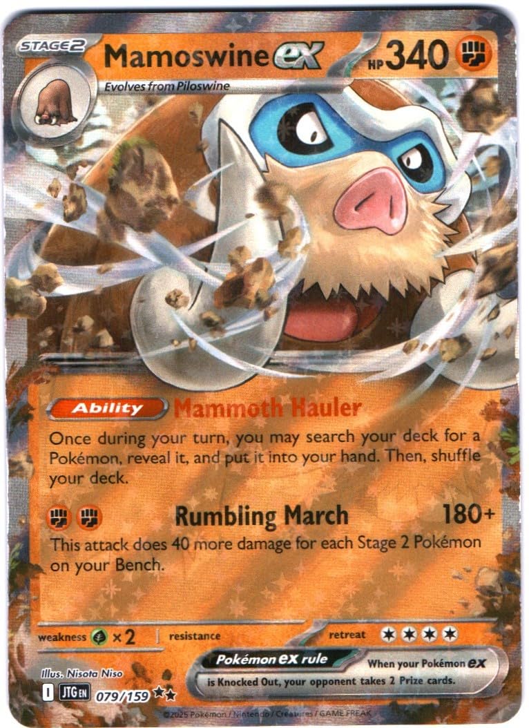 Mamoswine ex Ultra Rare Journey Together 079/159, NM Pokemon Card : Toys & Games