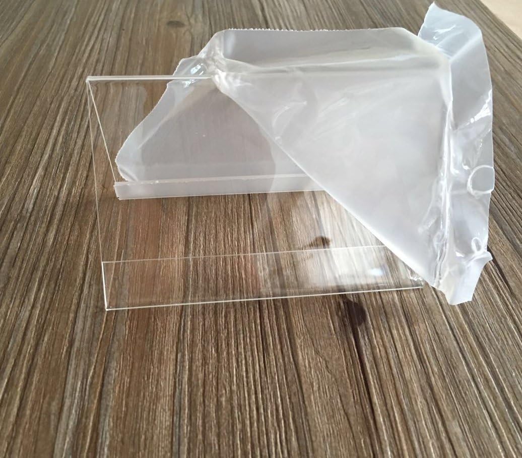 Airgoesin 20pcs Acrylic Office Desktop Business Name Price Card Label Tag Sign Display Holder Stand Tent Double Side Presentation Nameplate Shelf (Paper Size: 12x8cm)