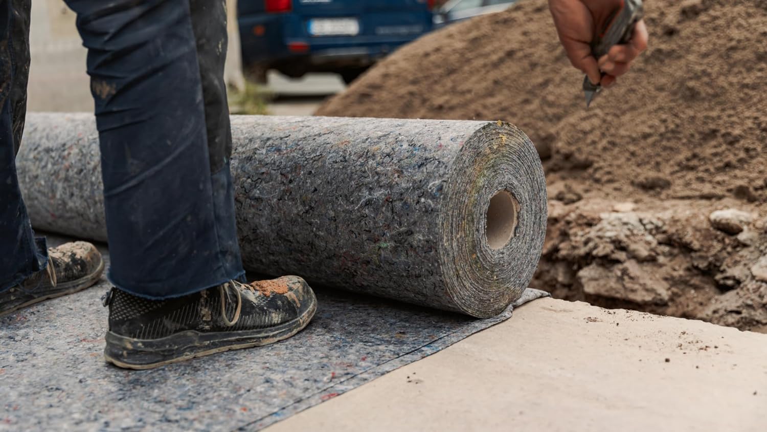 Jardibric - Geotessile 100 g/m² 1 x 25 m - Rotolo di tela geotessile polipropilene per giardino e vialetto