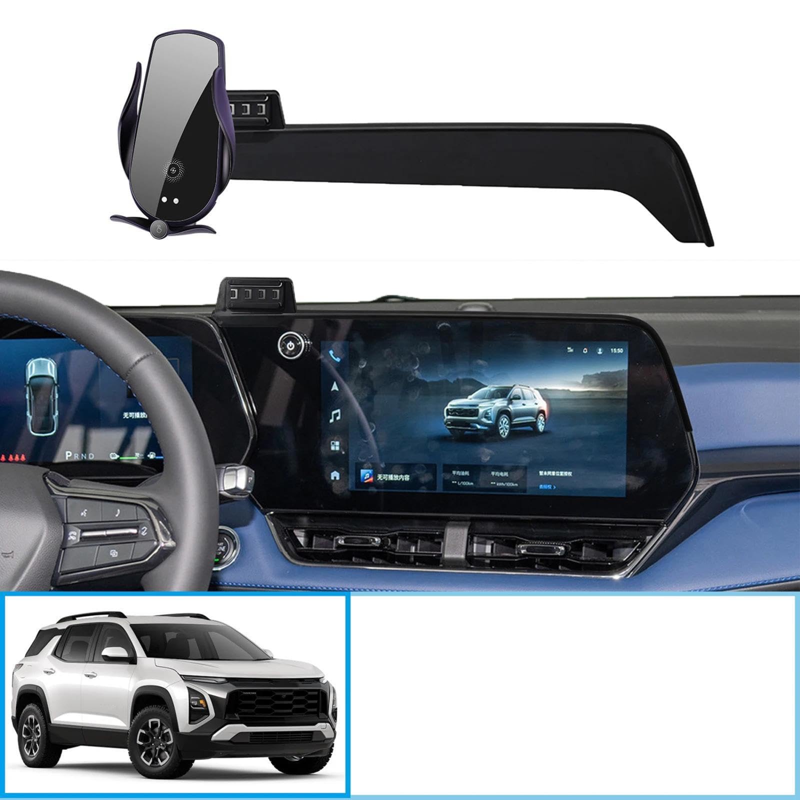 Uchwyt Samochodowy na Telefon dla Chevrolet Equinox 2025, 11.3-calowy uchwyt samochodowy na telefon komórkowy uchwyt GPS stojak na nawigację
