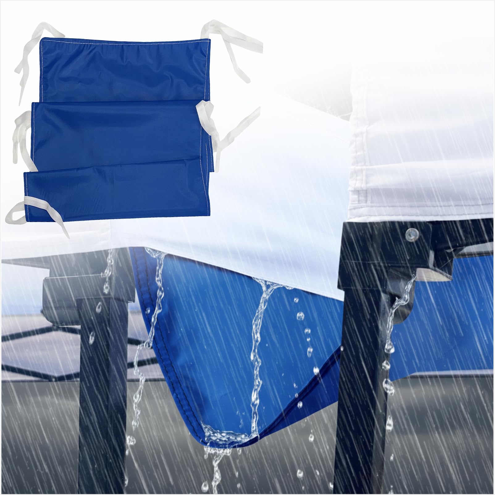 Rain Gutter for Pop Up Canopy - 10ft/40ft Canopy Tents Gutter, Easy-Drain Replacement Accessory for Outdoor Events, 1Pcs (Blue, 40ft)