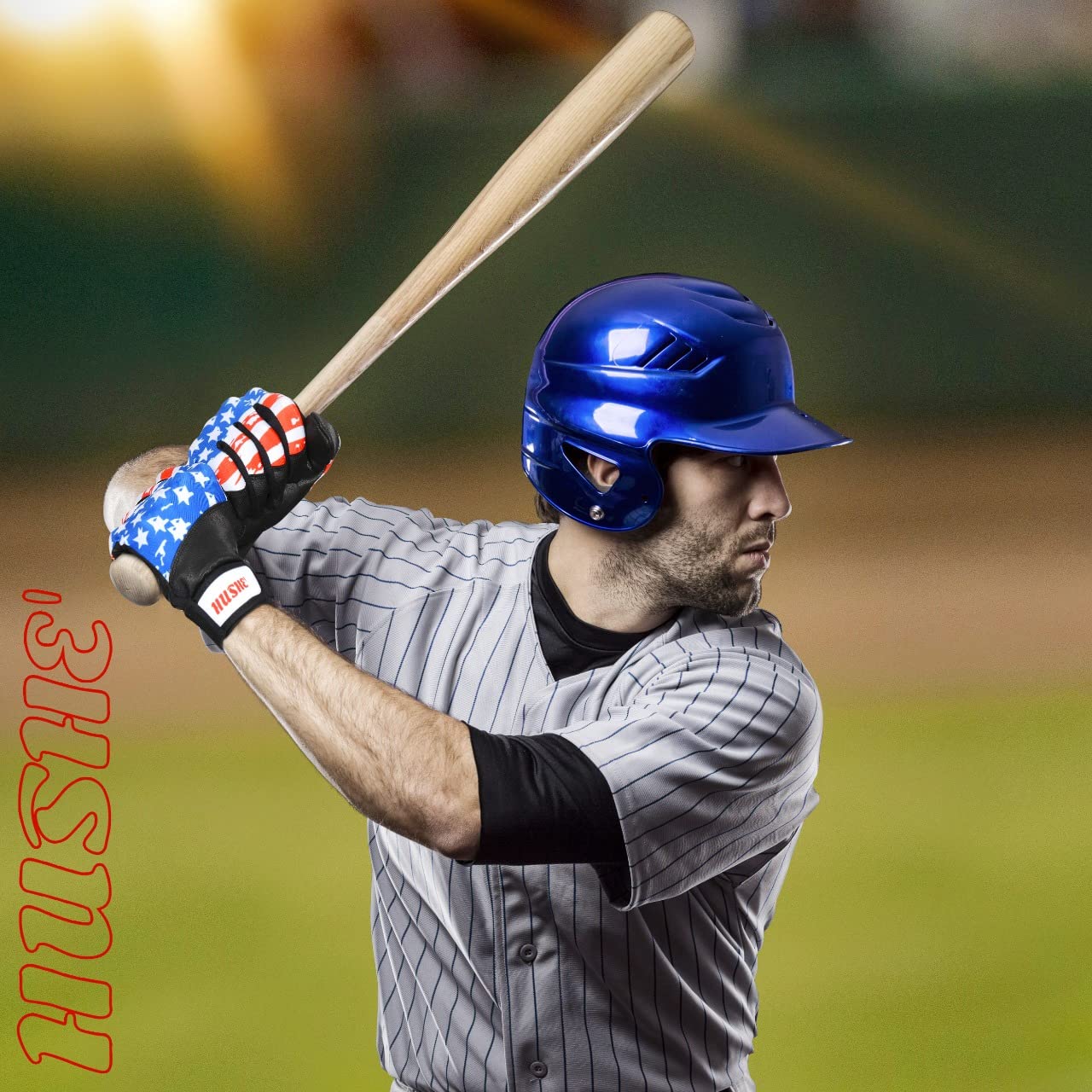 Hushe' Gants de frappe de baseball (taille L, jeune)