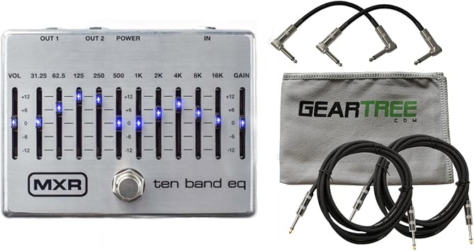 MXR M108S 10 Band EQ Pedal w/ Cloth and 4 Cables