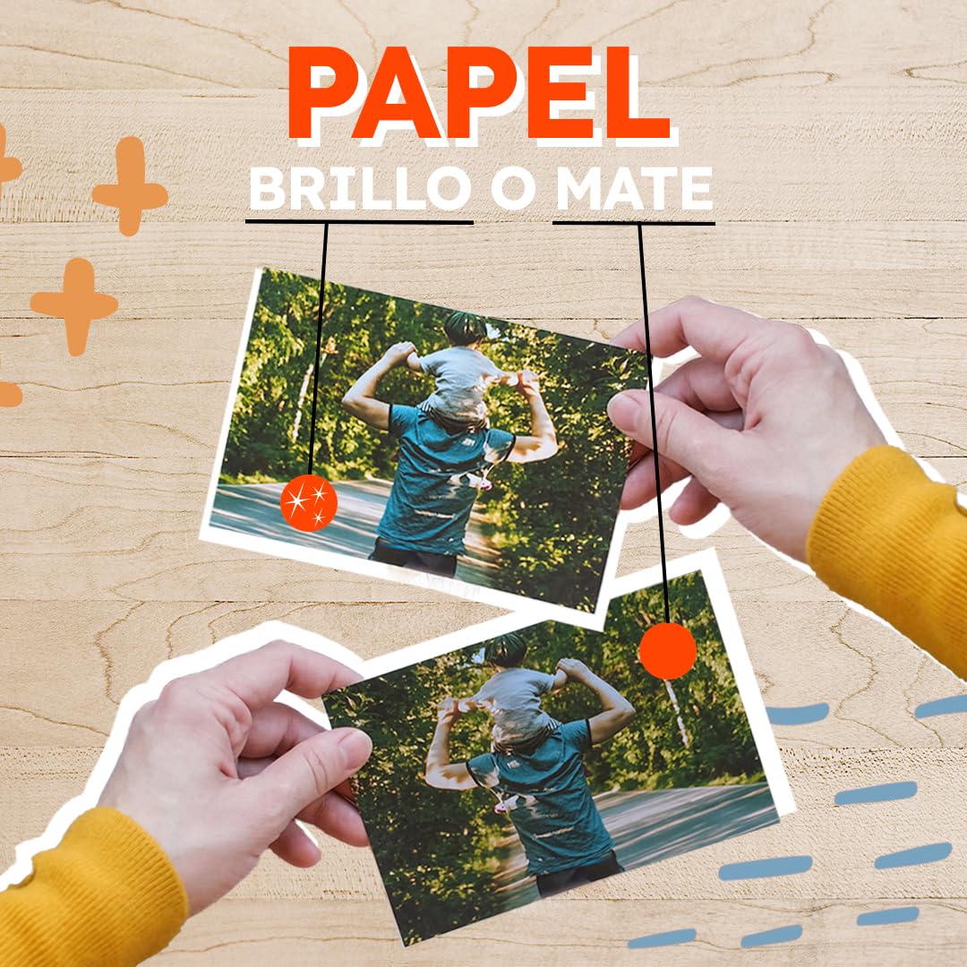 Sviluppo fotografico personalizzabile | Stampa di foto in formato 15x20 cm | Confezione da 45 foto | Finitura a scelta opaca o lucida, con o senza bordo bianco