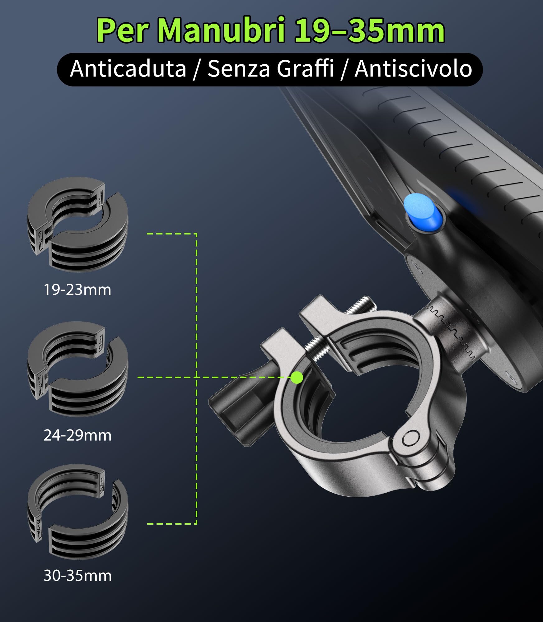Cozycase 1s 1-Clic Antifurto Impermeabile Porta Telefono Bici Moto, Piccola | Supporto Cover Cell Universale Per iPhone 17 16 15 14 13 12 Mini Pro 16e 17e XR Samsung Galaxy S26 S25 S24 S23 S22 S21 Plus