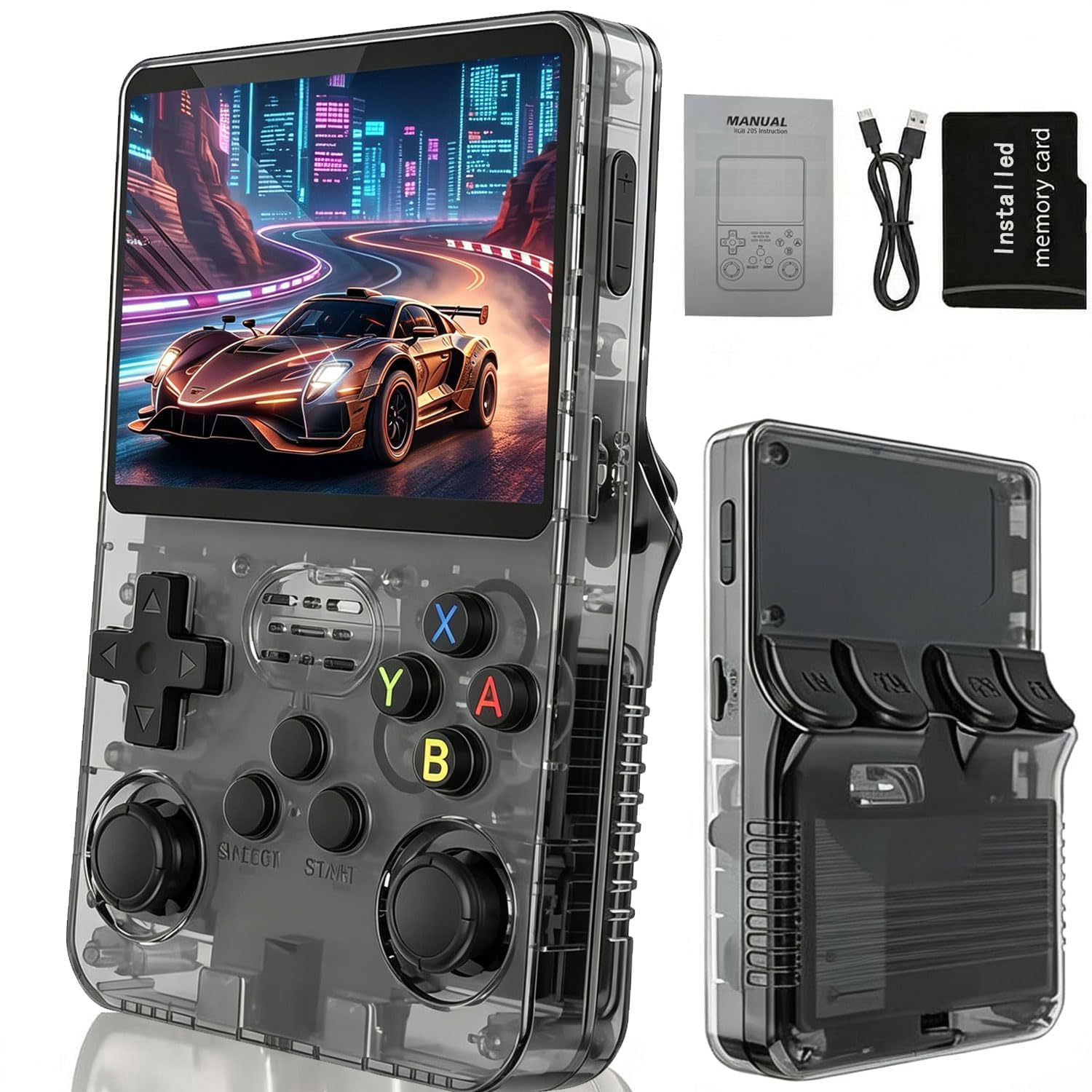 Handheld Retro Game Console, Support Massive Classic Video Games, Reliving the days of childhood, Portable Mini Gaming Console (Black)