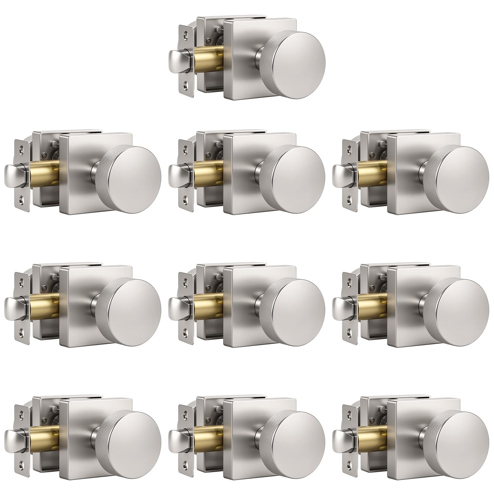 Black Closet Door Knobs - Keyless Passage -10