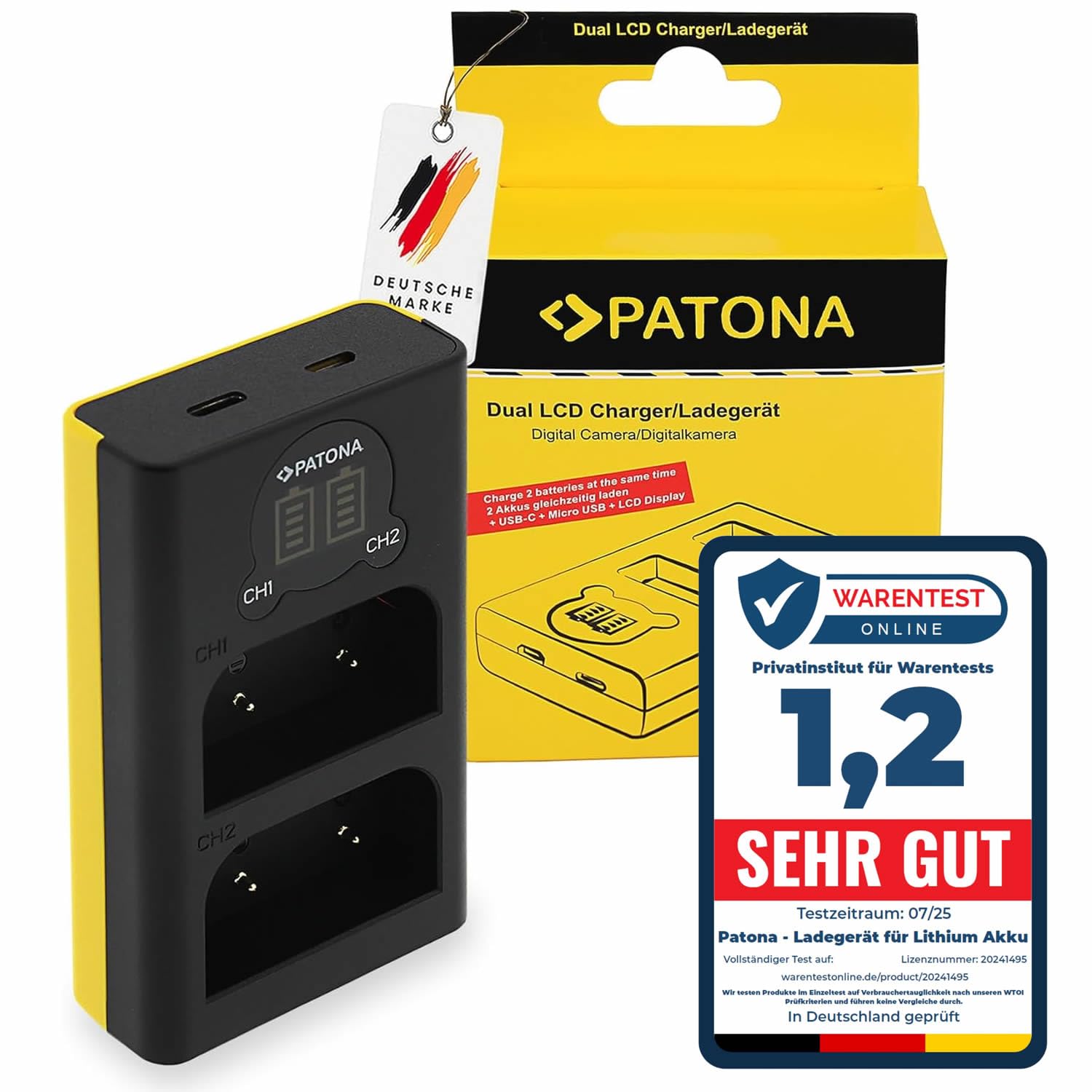 DSTE Lot De 2 Batteries BLX-1 + Chargeur Double LCD Pour OM-1 OM System