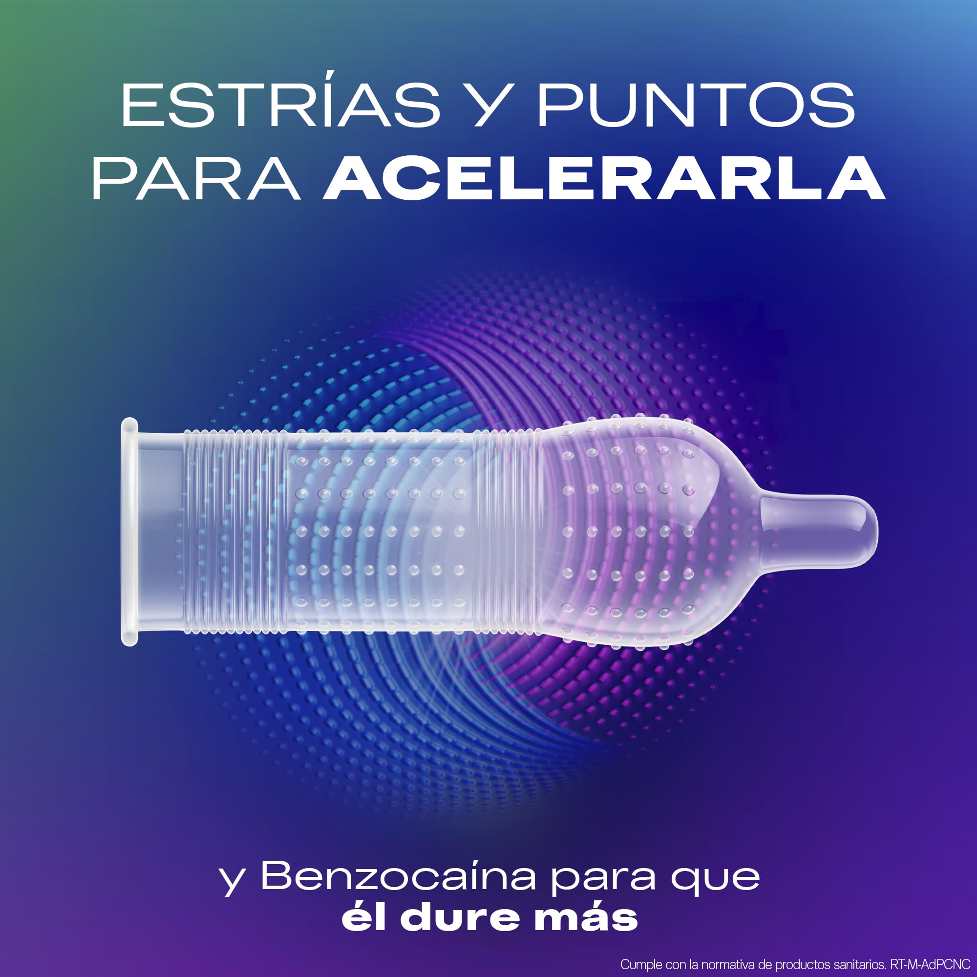 Durex Mutual Clímax Preservativos Con Puntos Y Estrías Para Ella Y Efecto Retardante Eyaculación para Él - 6x12 condones