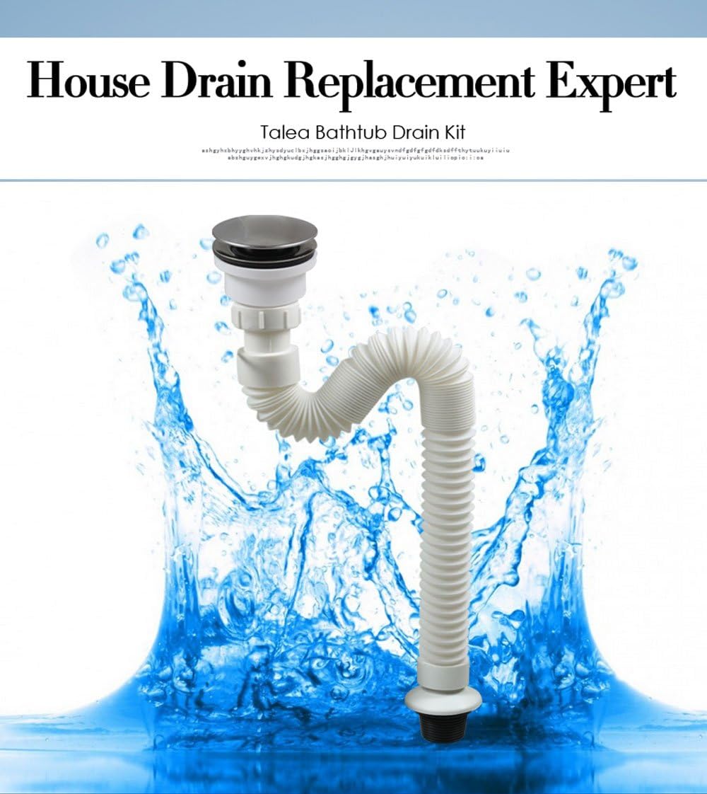 Talea Home Flexible Drain Hose for Bathtub Waste Trap