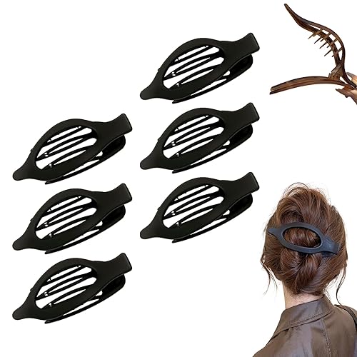 Miniatura 19 de Pinzas planas para el cabello para mujeres, pinzas francesas para el cabello para cabello grueso, delgado, largo y corto, pinzas de pico de pato,