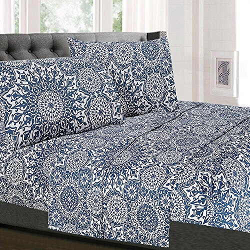 Image of California King Sheet Sets - Breathable Luxury Sheets with Full Elastic & Secure Corner Straps Built In - 1800 Supreme Collection Cal King Deep Pocket Bedding Set, Sheet Set, California King, Oasis
