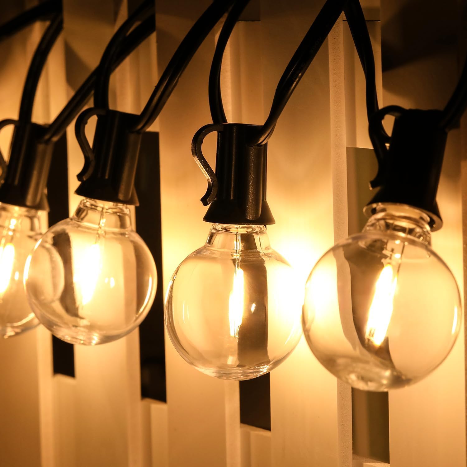 LITVERSE String Lights for Outside 25 FT, Outdoor Lights for Patio with 25 + 1 Shatterproof LED Edison Bulbs, G40 Waterproof Connectable Hanging Lights for Backyard Bistro Party Balcony 4