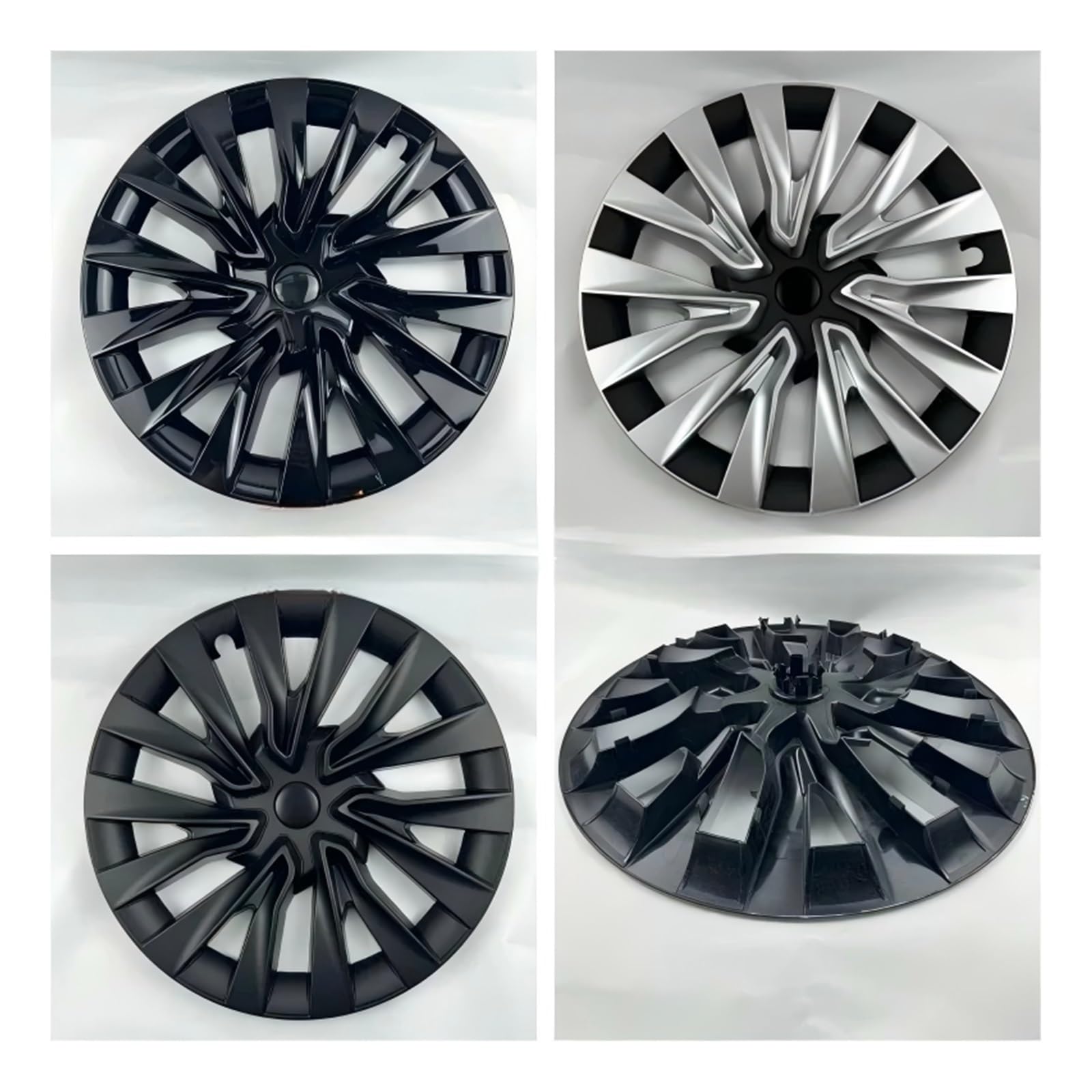 embellecedor de Ruedas Cubierta Rueda 18 Pulgadas 4 Uds. para Tesla para Modelo 3 Highland Performance tapacubos Repuesto Borde Completo 2025 tapacubos(Mute Black 4pcs)