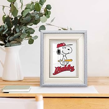 Amazon.co.jp: スヌーピー フォトフレーム 木製 写真立て 木目調