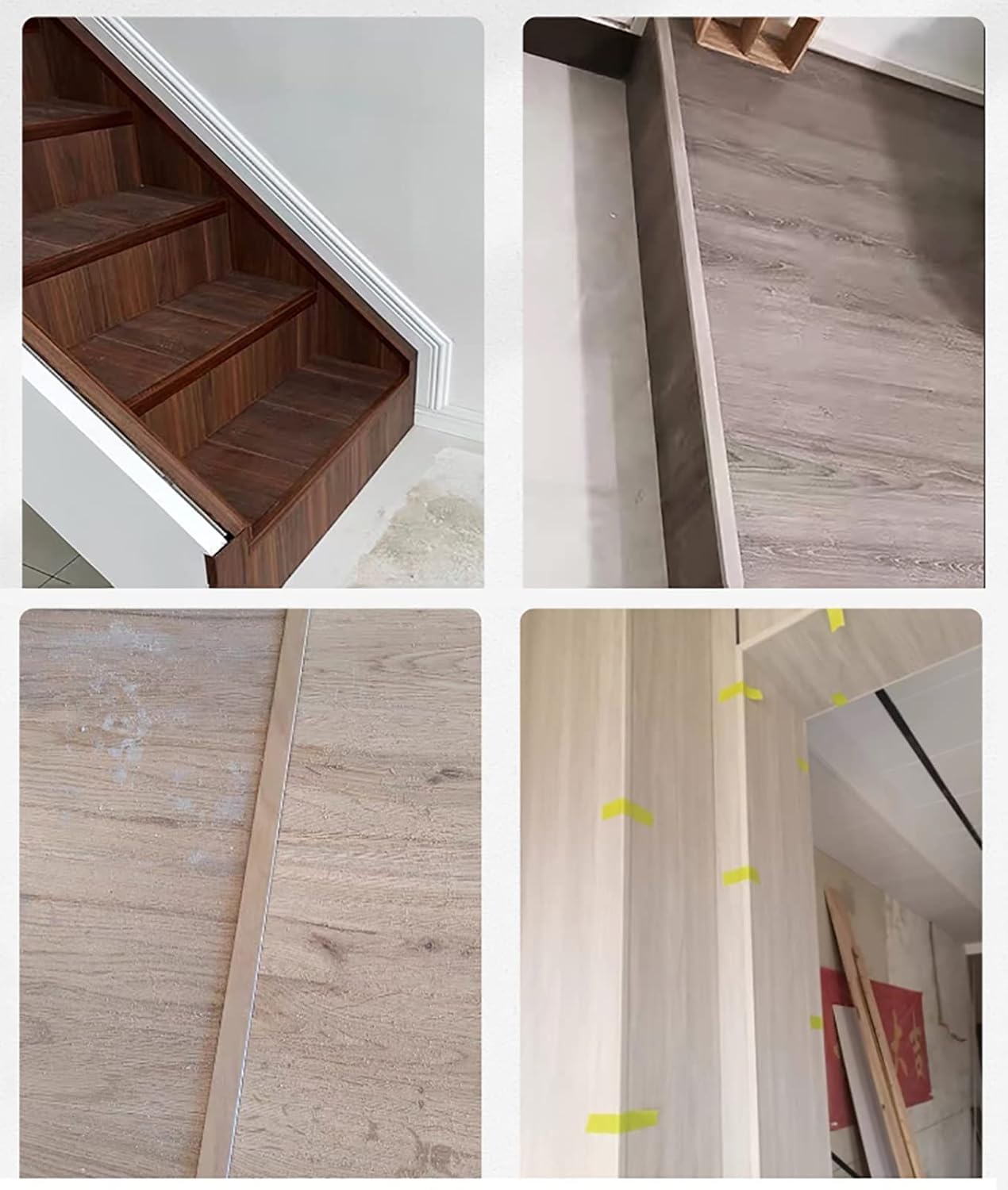 Aluminiowe listwy zabezpieczające krawędzie schodów do schodów, 71 cm, paski ochronne do schodów